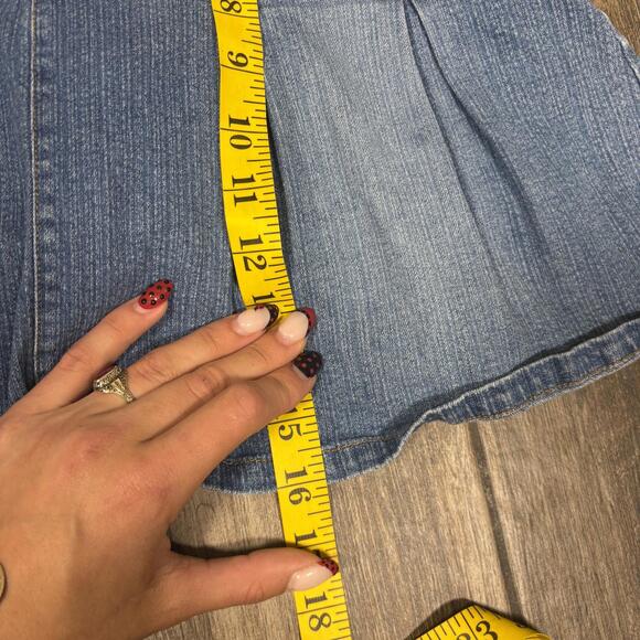 y2k pleated mini denim skirt - Picture 2 of 8